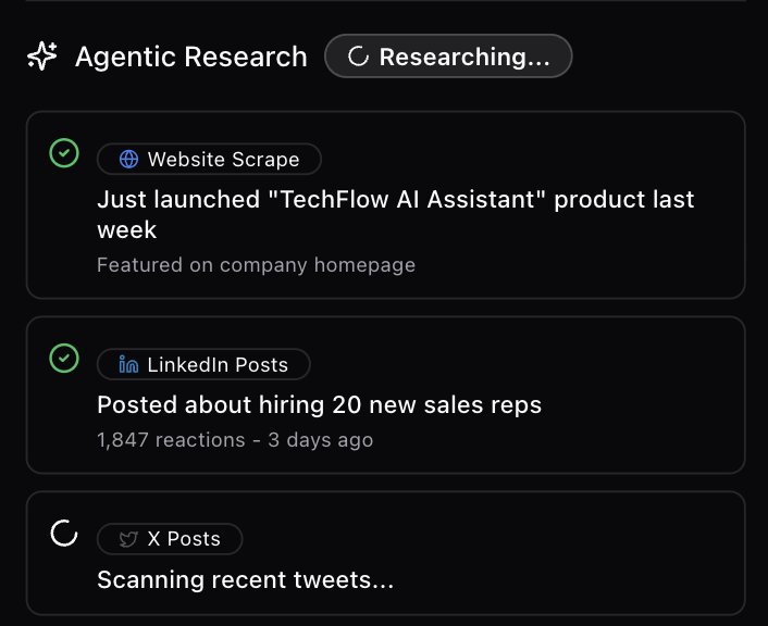AI Research mobile interface