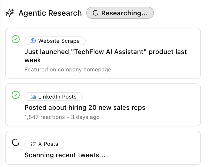 AI Research mobile interface